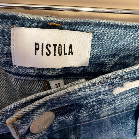 NWT Pistola Ruby High Rise Palazzo Pants jeans Othello blue Revolve 32 - Picture 8 of 11